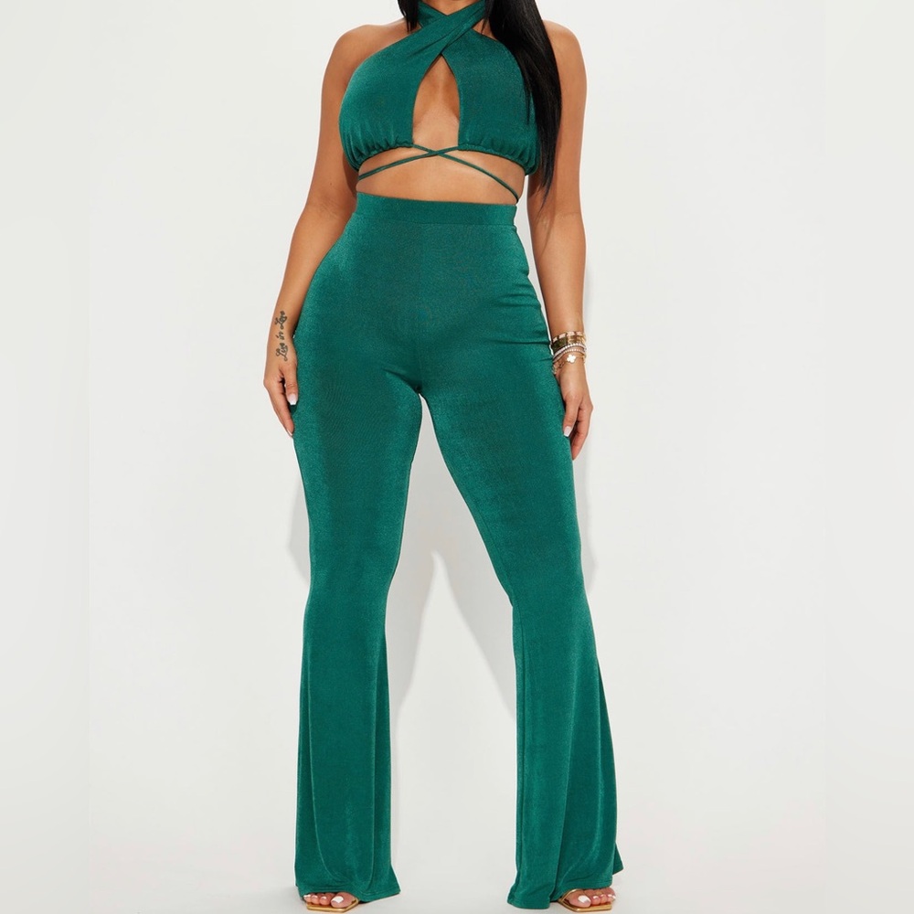 Fashionova “Ariel Slinky Pant set- Hunter”
